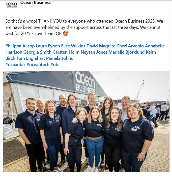 Thank You Ocean Business Team